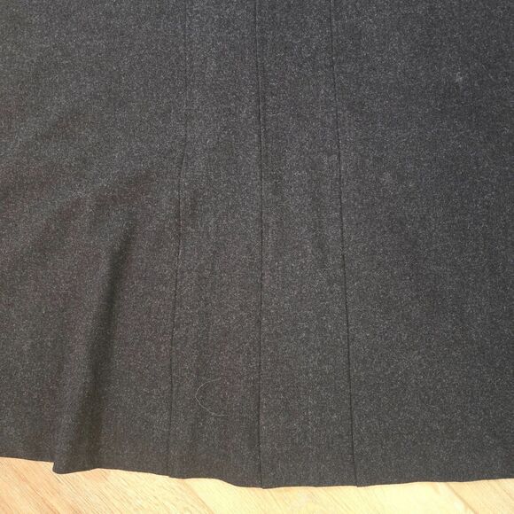 Norton McNaughton Wool Blend Midi Skirt Womens 14 Gray Modest Academia A Line - Picture 2 of 9